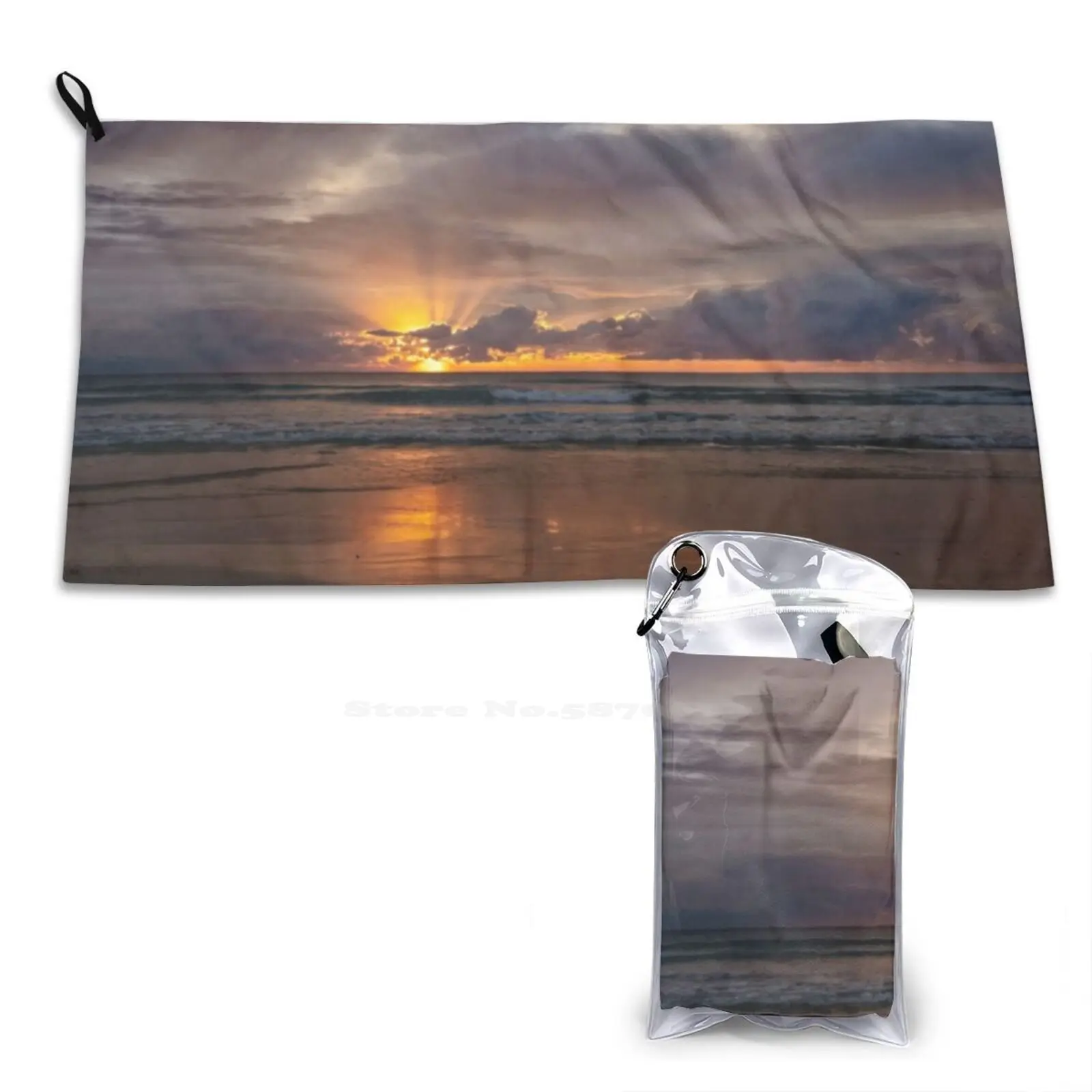 Outdoor Beach Sunrise Clouded Sunset Cloudy Sunset Seaside Coastal Coastline