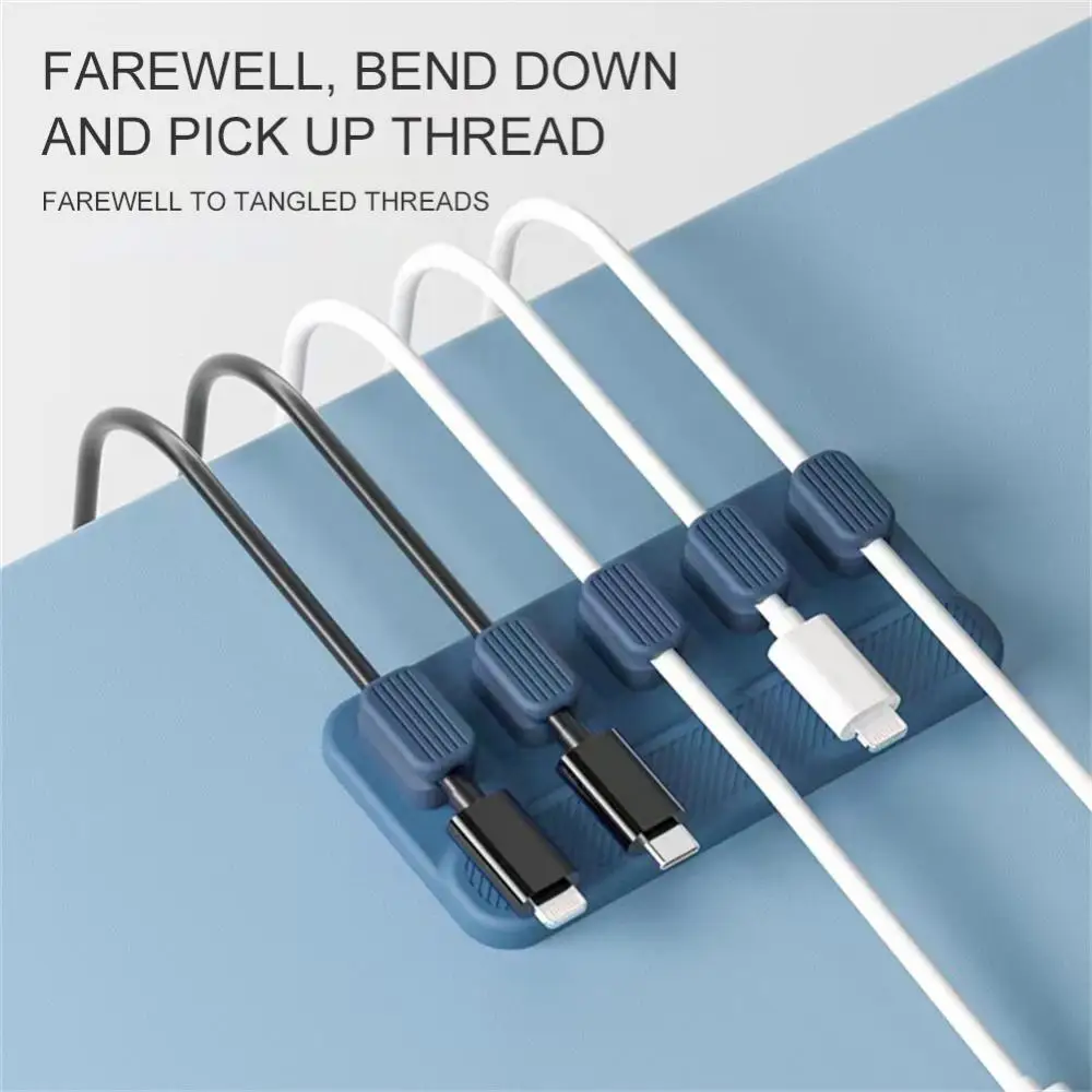 

Silicone Cable Organizer Seamless Self-adhesive Winder Smart Cable Holder Wire Organizer Magnetic Organizer Usb Cable Winder