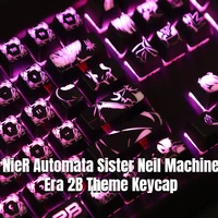 104 keysset nier automata sister neil machine era 2b theme keycap design custom diy backlit keycaps for mechanical keyboards