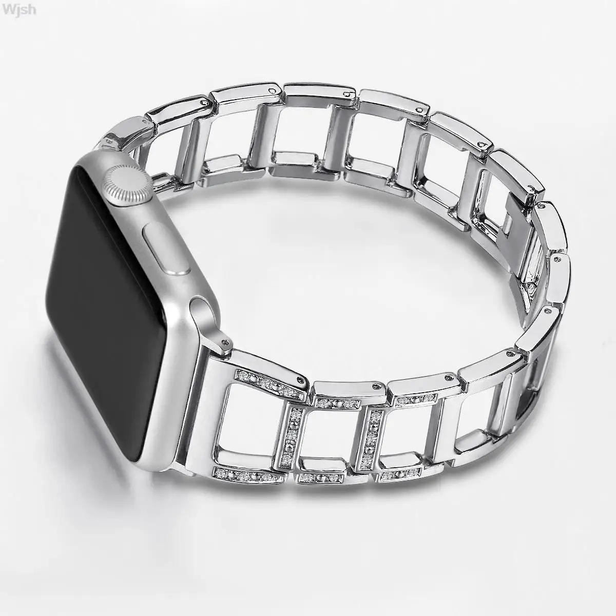 

Ремешок металлический и Алмазный для Apple watch, сменный Браслет из нержавеющей стали для iwatch 7 6 5 4 3 2 1 SE, 45 мм 41 мм 44 мм 42 мм 40 мм 38 мм