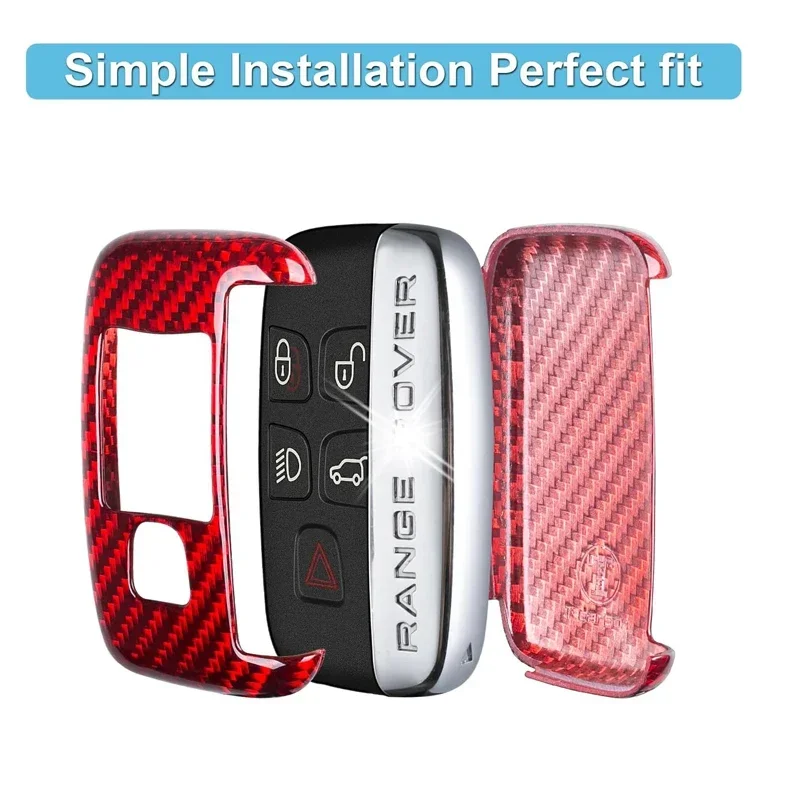 Чехол для ключей из углеродного волокна защитный чехол Jaguar 5-кнопочный