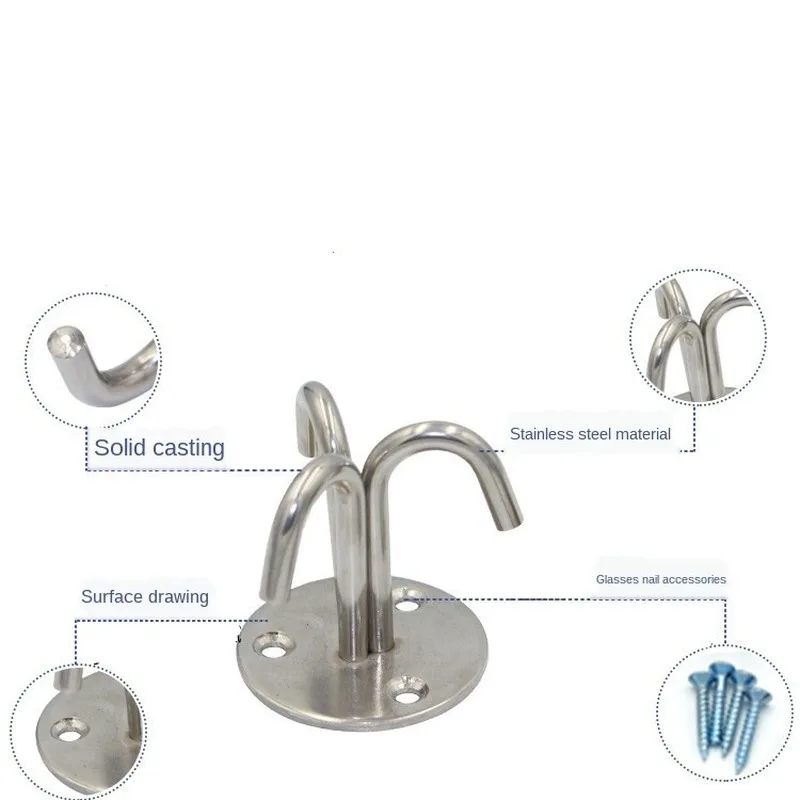 Нержавеющая сталь Три когти Потолочный крюк фиксированный U тип подвесное