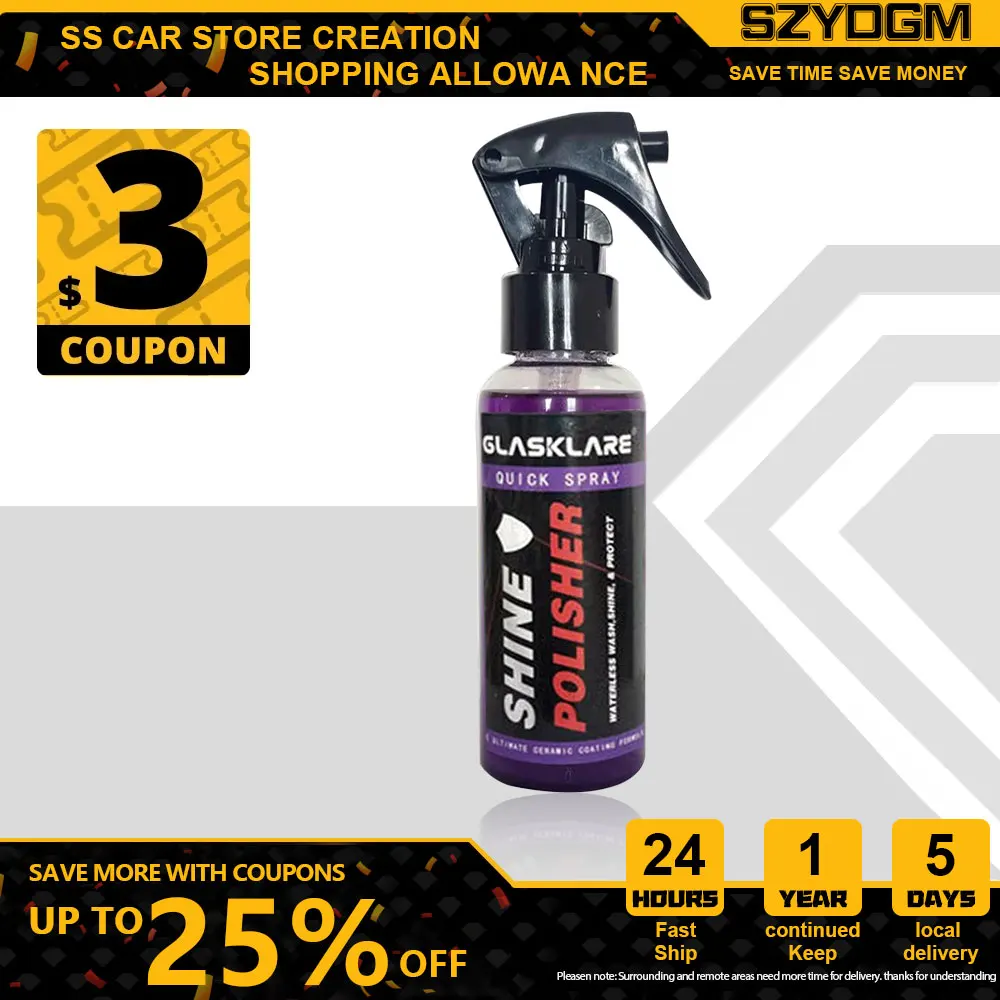 

110ml Crystal Ceramic Car Coating Paint Care Nano Hydrophobic Coating Waterproof High Gloss Shine Liquid Polish Wax
