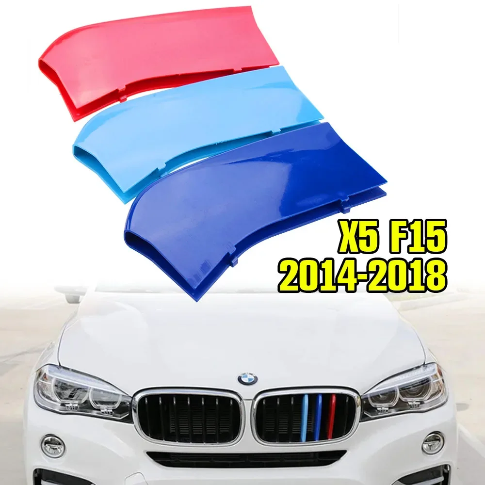 

3 шт., наклейка на решетку автомобиля из АБС-пластика, накладка, зажим для BMW X1 E84 F48 X2 F39 X3 E83 F25 G01 X4 X5 E53 F70 F15 G05 X6 X7 Z4E85 E89