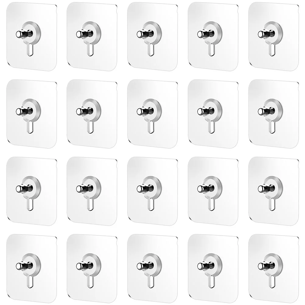 

20 Pcs No Trace Screw Sticker Wall Nail Stickers Hooks Hanging Adhesive Non-Trace Picture