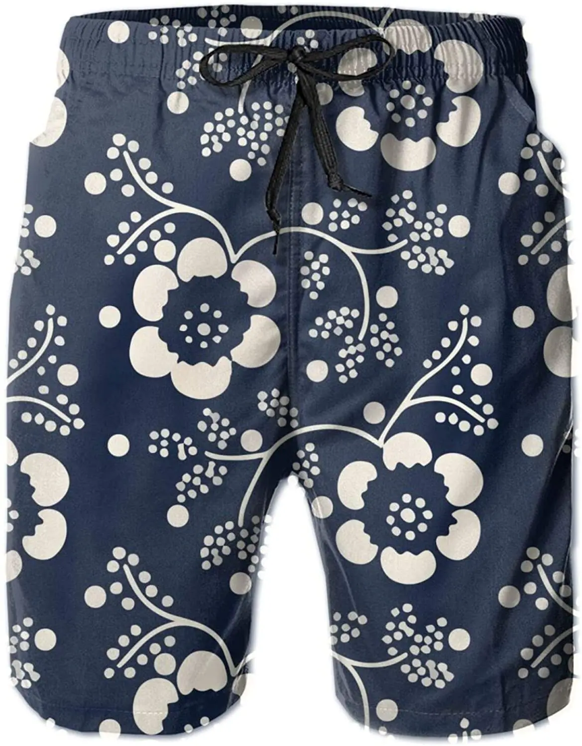 

Men's Swim Trunks Flowers Background Swimtrunks Beachwear Drawstring Waist Sports Summer Beach Shorts Mesh Lining