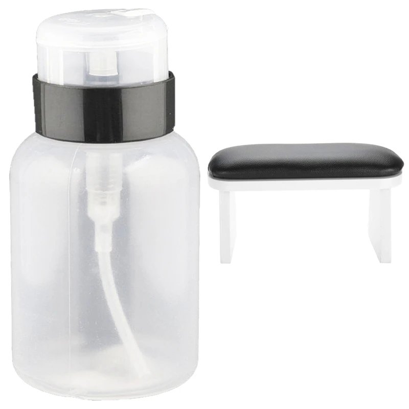 

1 Pcs Nail Art Polish Dispenser Bottle & 1 Pcs Manicure Hand Pillow Nail Arm Rest Cushion Manicure Table Mat