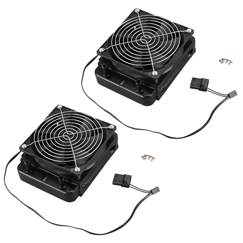 

Top 2X 120Mm 10 Pipe Water Cooling CPU Cooler Row Heat Exchanger Radiator With Fan For PC Computer LED Water Cooling System