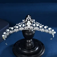 hibride european and american crystal crowns and tiaras aaa cubic zirconia headdress bride headband wedding accessories c 111