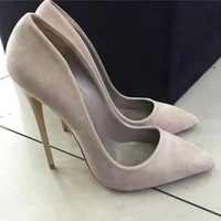 hot selling high heel suede pumps pointed toe slip on stiletto heels women shoes woman spring autumn single shoes woman siz
