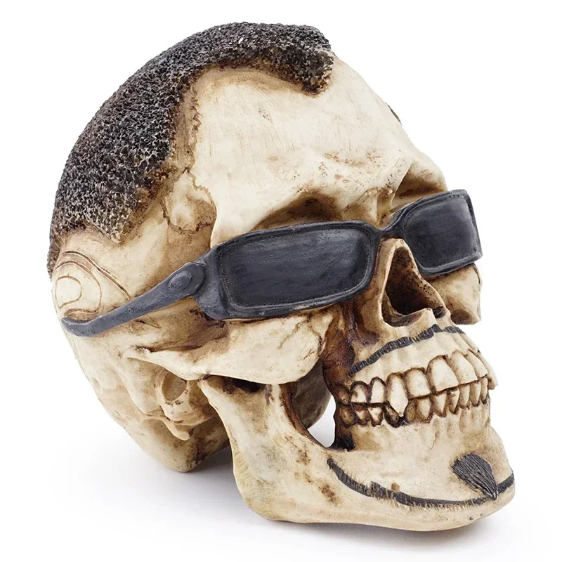 Vilead очки Череп статуя скульптура смола ремесло ужас реквизит модель Хэллоуин