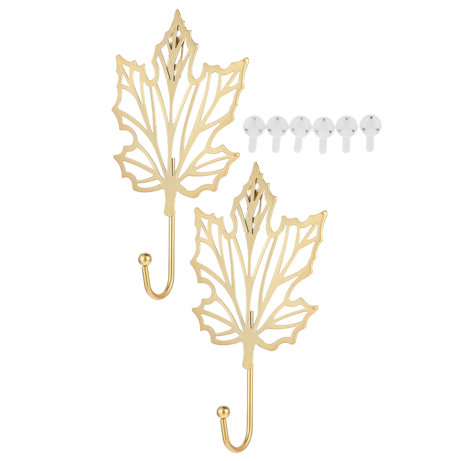 

2 Pcs Leaf Shape Clothes Hook Nordic Style Hanging Hook Home Sundries Organizer