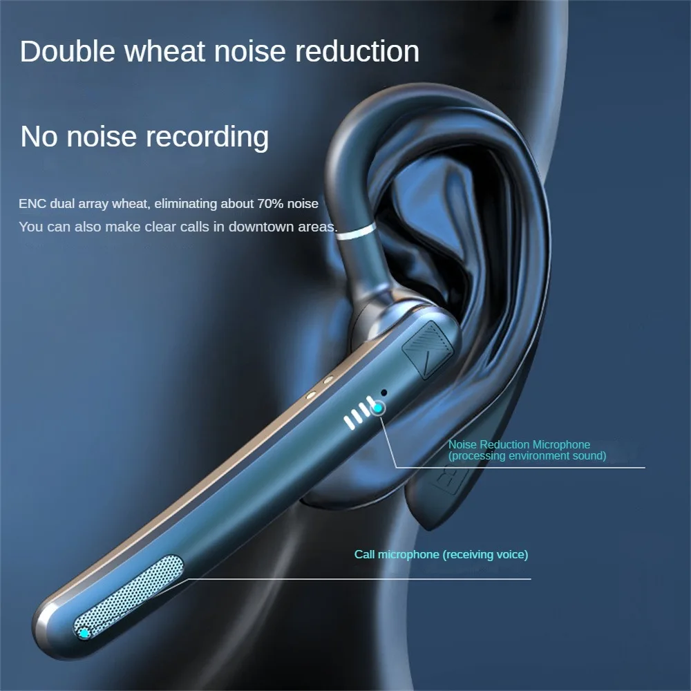 

Mono Touch Control Headset Double Label Noise Reduction Rotary Earpiece Wireless Headset Intelligent Noise Reduction