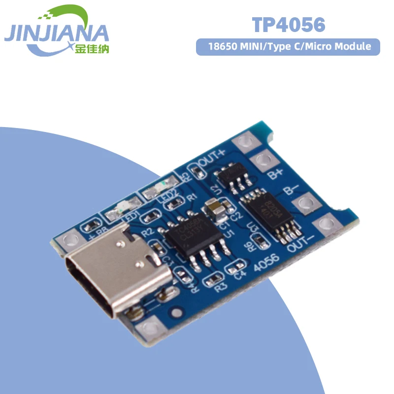 

5V 1A Micro/Type-c/Mini 18650TP4056 1A lithium battery special charging board charging module lithium battery charging Mini