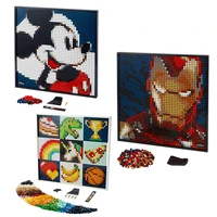 disney mickey marvels avengers iron man pixel art mosaic painting avatar building block brick gift kid toy 31199 21226 31202
