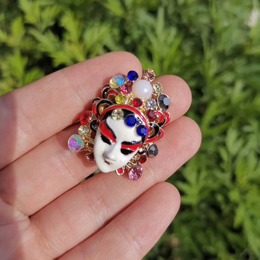 

New Peking Opera Face Women Rings Creative Retro Gifts For Women Personality Simple Finger Rings Jewelry