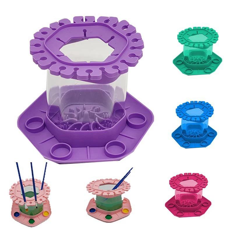 Палетка для мытья кистей с держателем инструмент очистки каллиграфия кисть