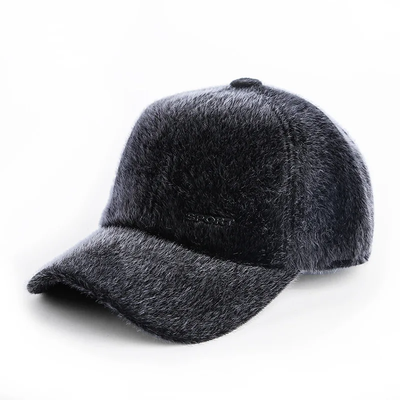 

Autumn And Winter Elderly Hats Men's Woolen Outdoor Plus Velvet Thickening Middle-Aged And Elderly Father Caps Warm Dad Hats
