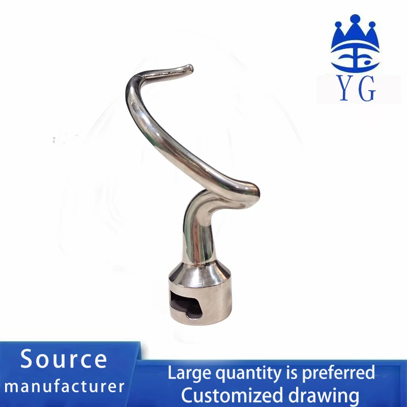For KitchenAid Dough Hook Stainless Steel for Spiralizer Mixers Bread Cookie Dough Maker Tools 94MM * 140MM Dough Hook