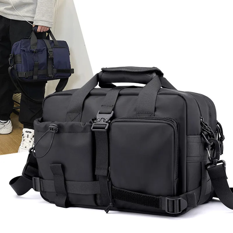 New trendy men's bag large capacity casual shoulder messenger bag tooling messenger bag laptop bag Travel bag Handbag