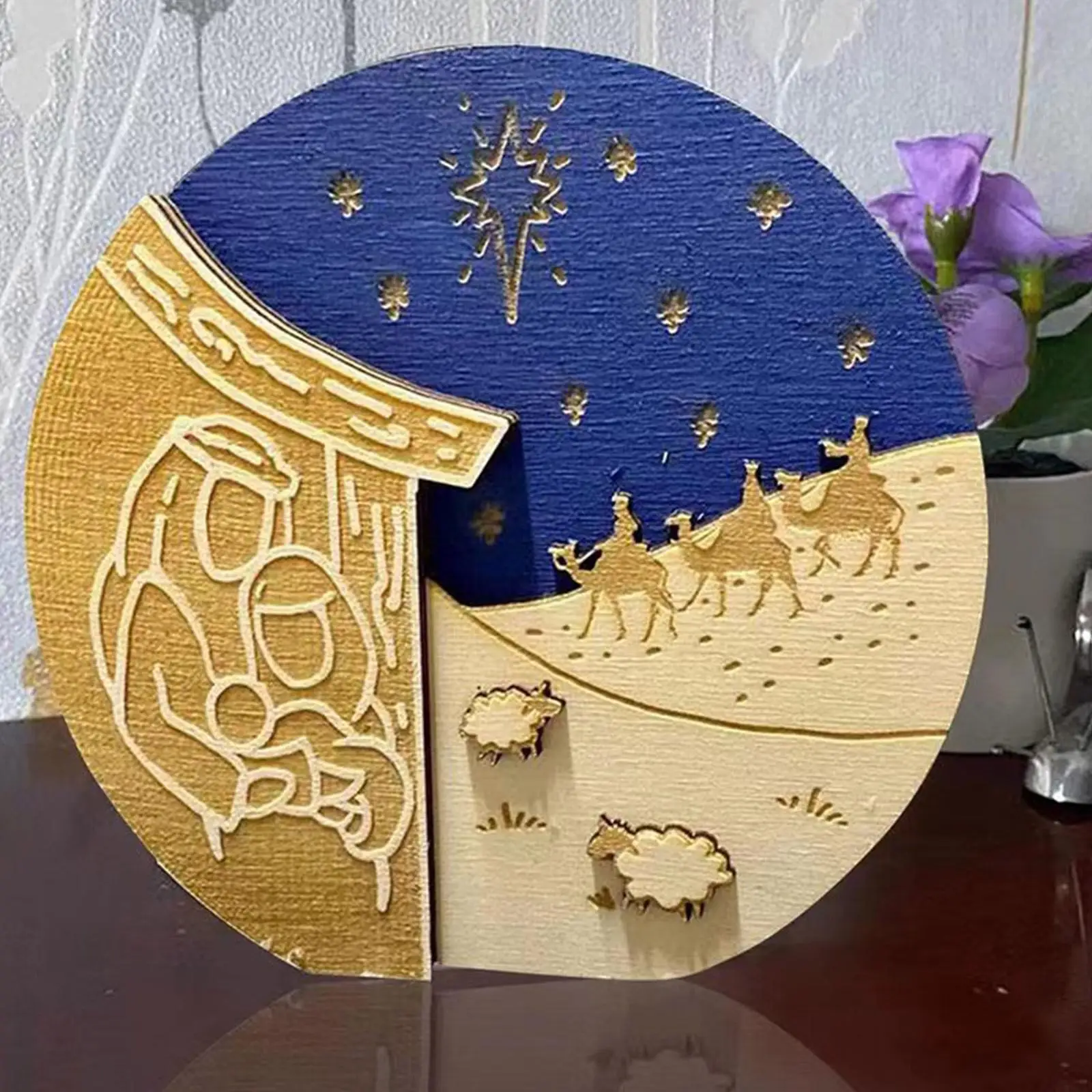 

Home Decor Table Ornament Wood Craft Sculpture Handmade Wooden Figurine Crafs Desk Decorations Christmas Gift Room Decor