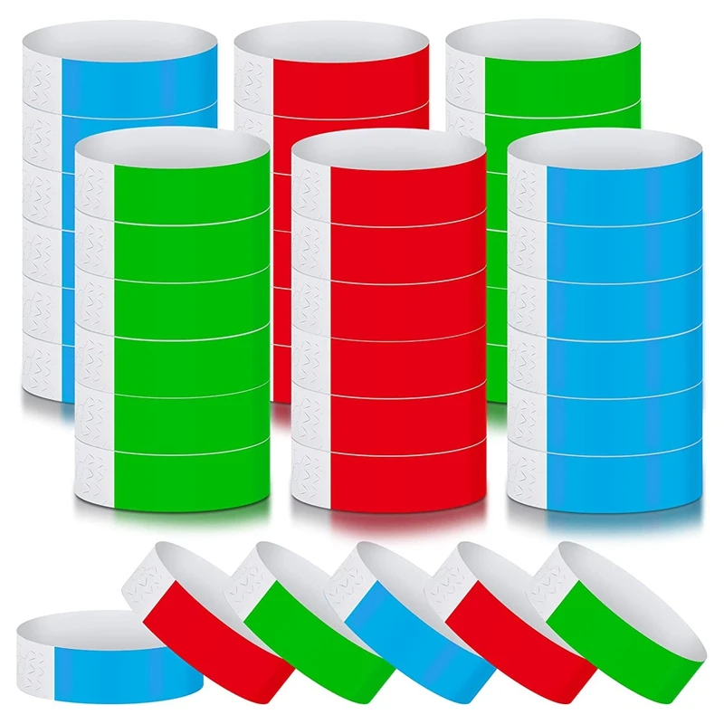 

600Pcs Waterproof Hand Bands Neon Wrist Bands For Events Concert Wristbands Adhesive Wristbands