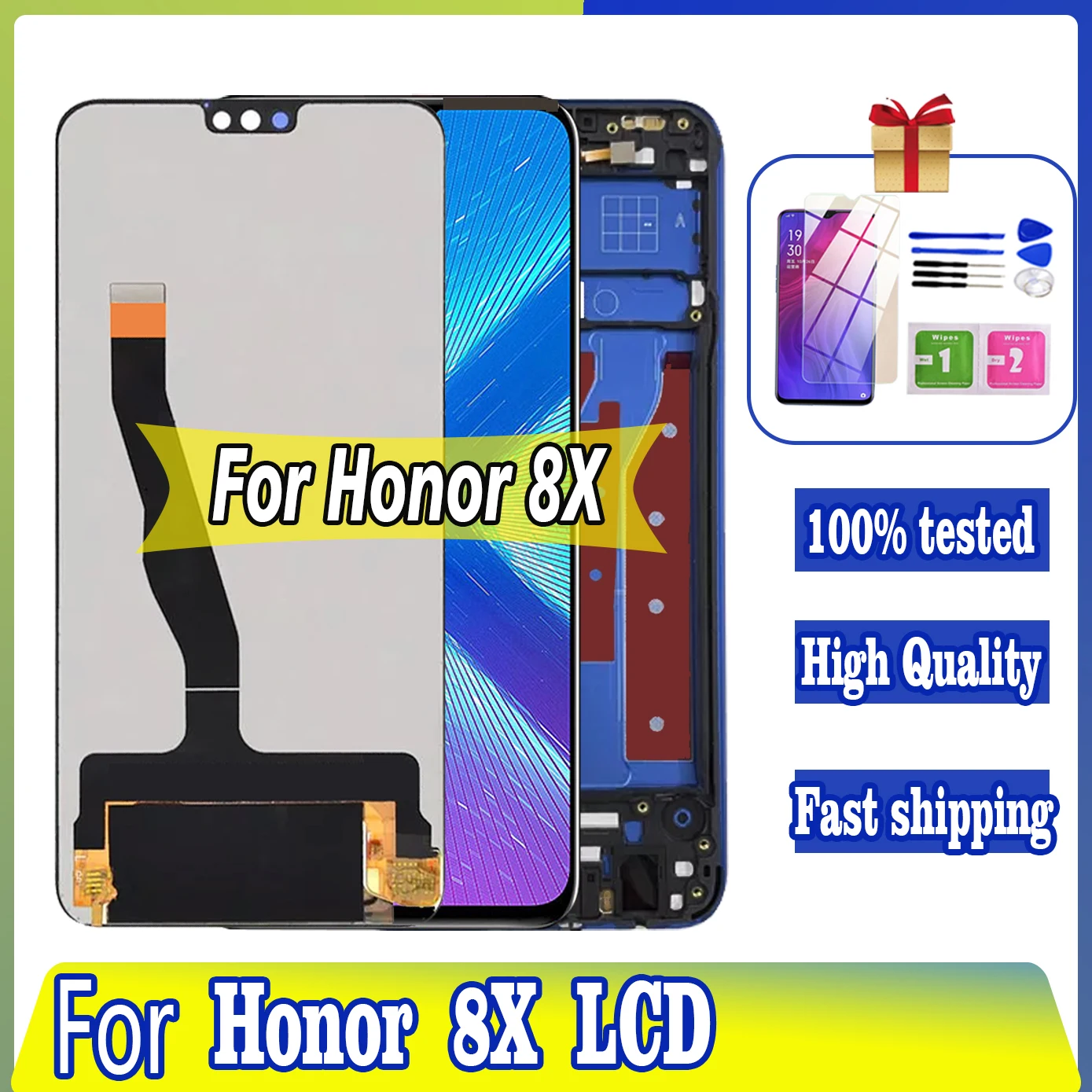 Оригинальный дисплей 6,5 дюйма для Huawei Honor 8X, ЖК-дисплей, сенсорный экран для Honor 8X, дисплей с дигитайзером, запасные части, тест Оригинальный дисплей 6,5 дюйма для Huawei Honor 8X, ЖК-дисплей, сенсорный экран для Honor 8X, дисплей с дигитайзером, запасные части, тест