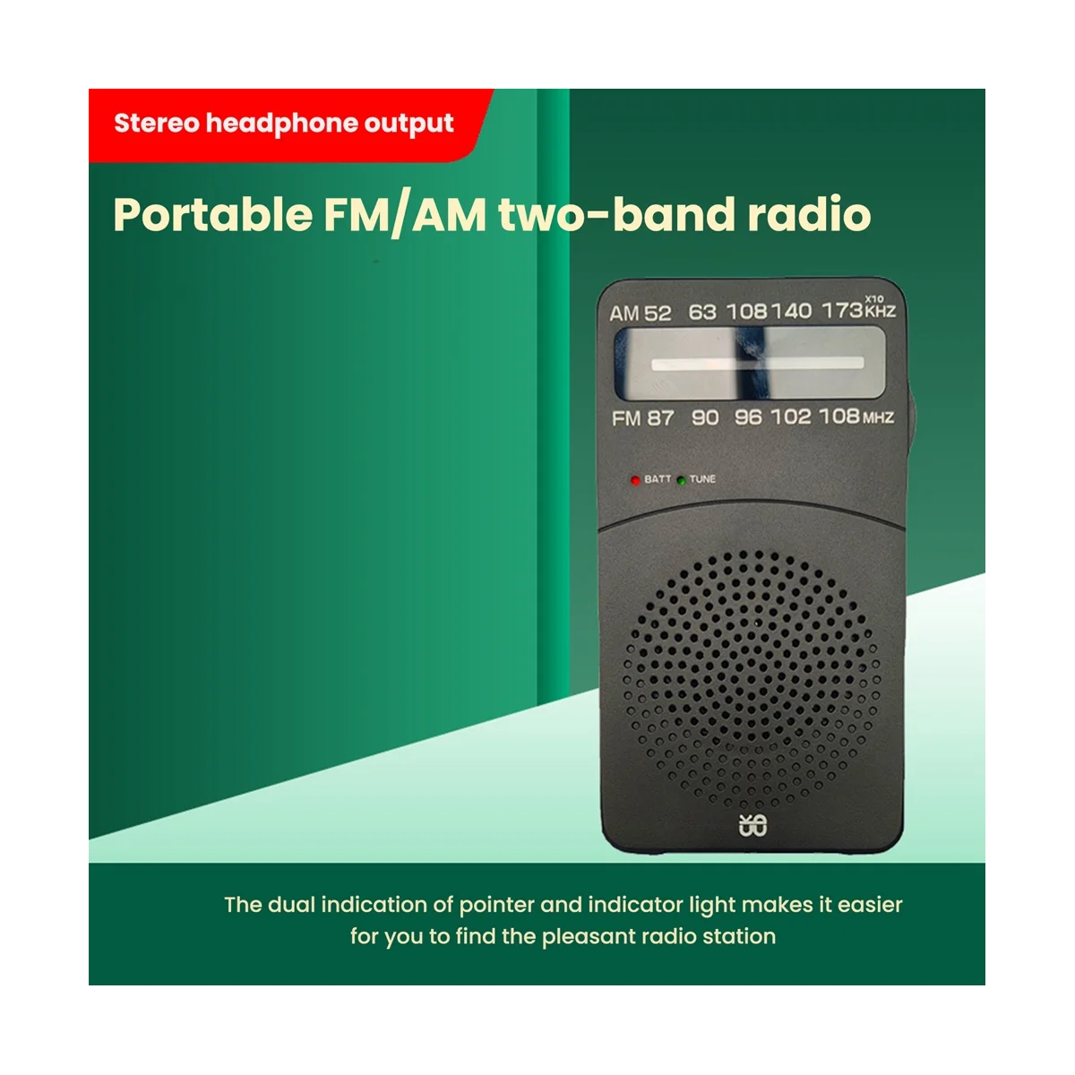 J-166 Pocket портативное мини-радио FM/AM Цифровая настройка радио ресивер MP3