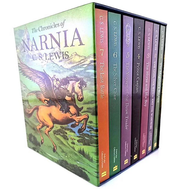 7 Books/Set The Chronicles of Narnia Box Set Children English Reading Story Book Kids Chapter Book Novels