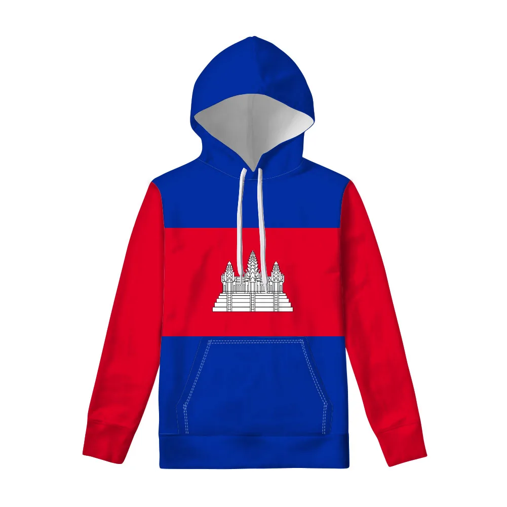 

Cambodia Zipper Hoodie Free Custom Name Number Team Logo Kh Pullover Khm Country Khmer Cambodian Kingdom Nation Flag Clothes