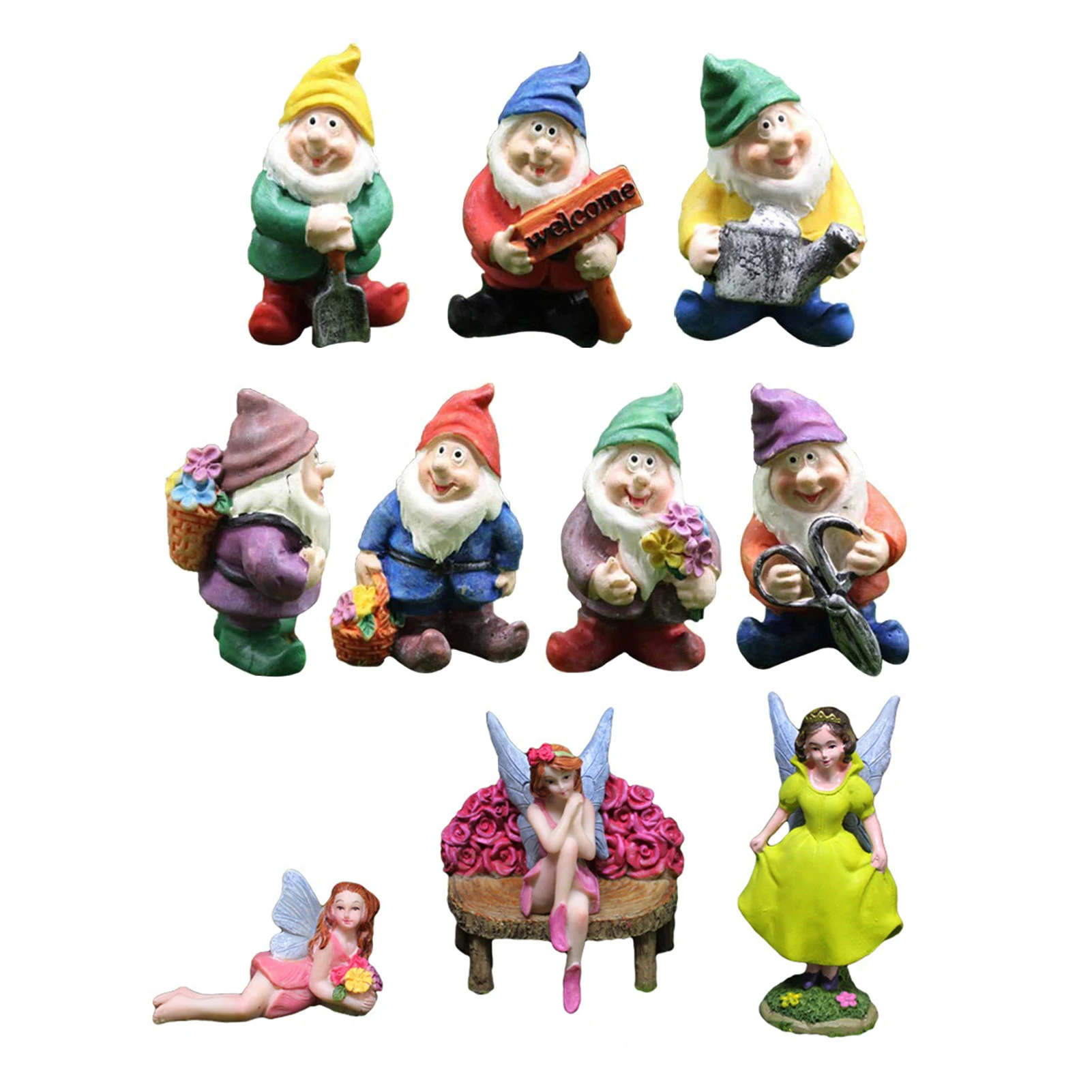 

Миниатюрные садовые феи, статуэтки из смолы, мини-Статуэтка феи, садовые украшения, декоративные аксессуары