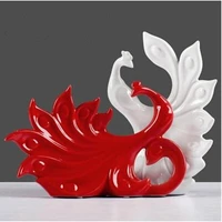 american country ceramic peacock crafts home office shop desk table top ornaments christmas decoration gifts