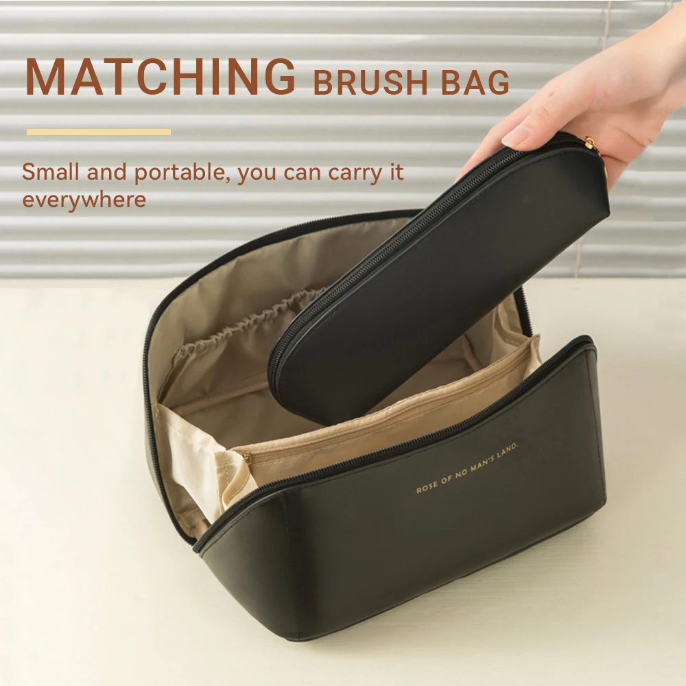 

Вместительная косметичка, портативная косметичка из искусственной кожи, Женская водонепроницаемая косметичка, дорожный органайзер для туалетных принадлежностей