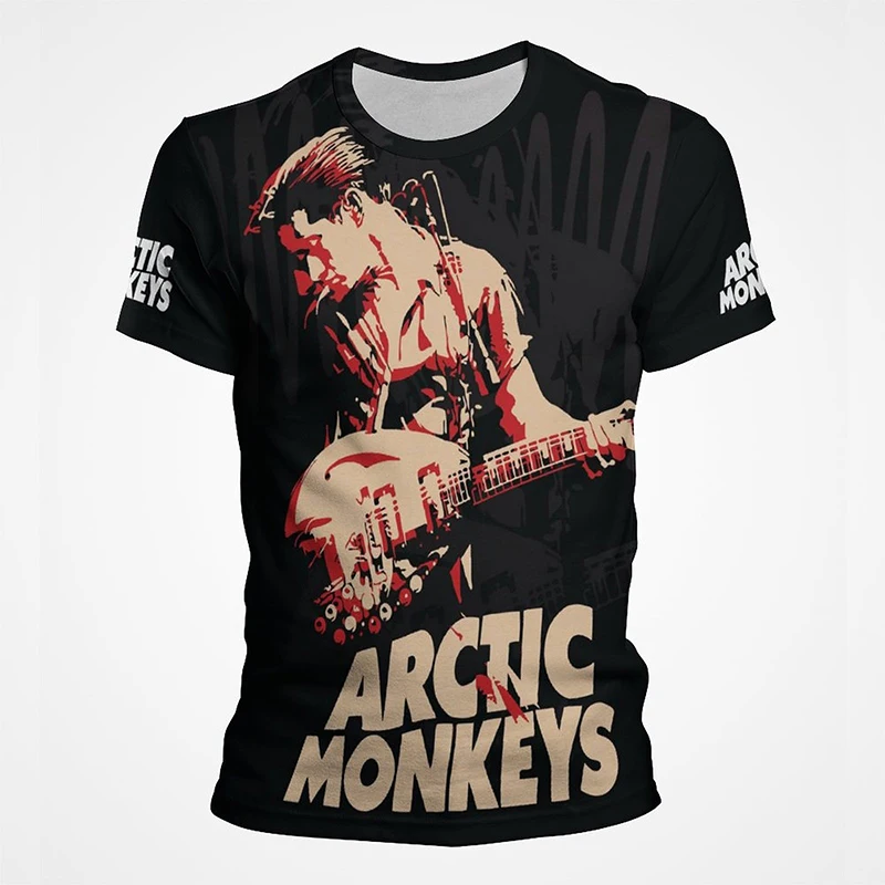 

Vintage Arctic Monkey Graphic T Shirt Alex Turner Printing Men Streetwear Tops Rock Hip Hop Street T-shirts Women Casual Gym Tee