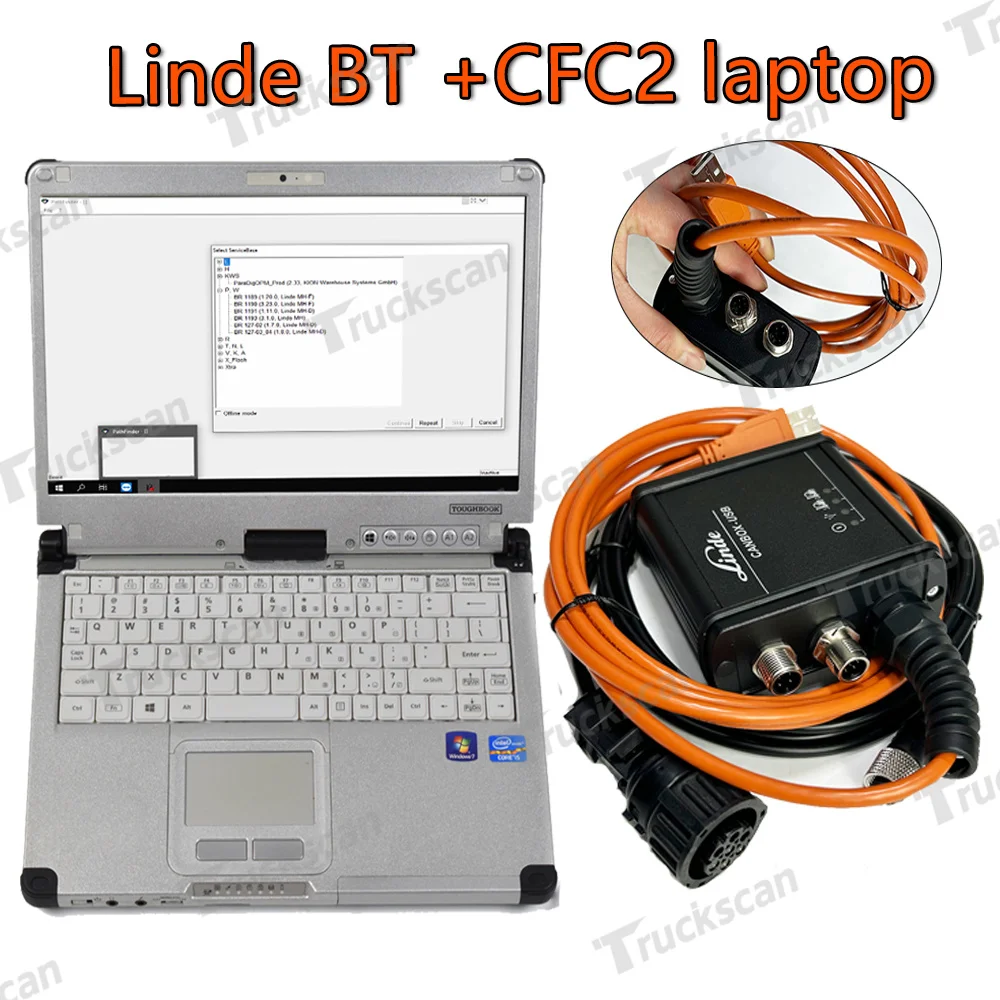 

Toughbook CFC2 ноутбук и Для Linde Canbox адаптер BT Kit Pathfinder LSG вилочный погрузчик Профессиональный диагностический инструмент