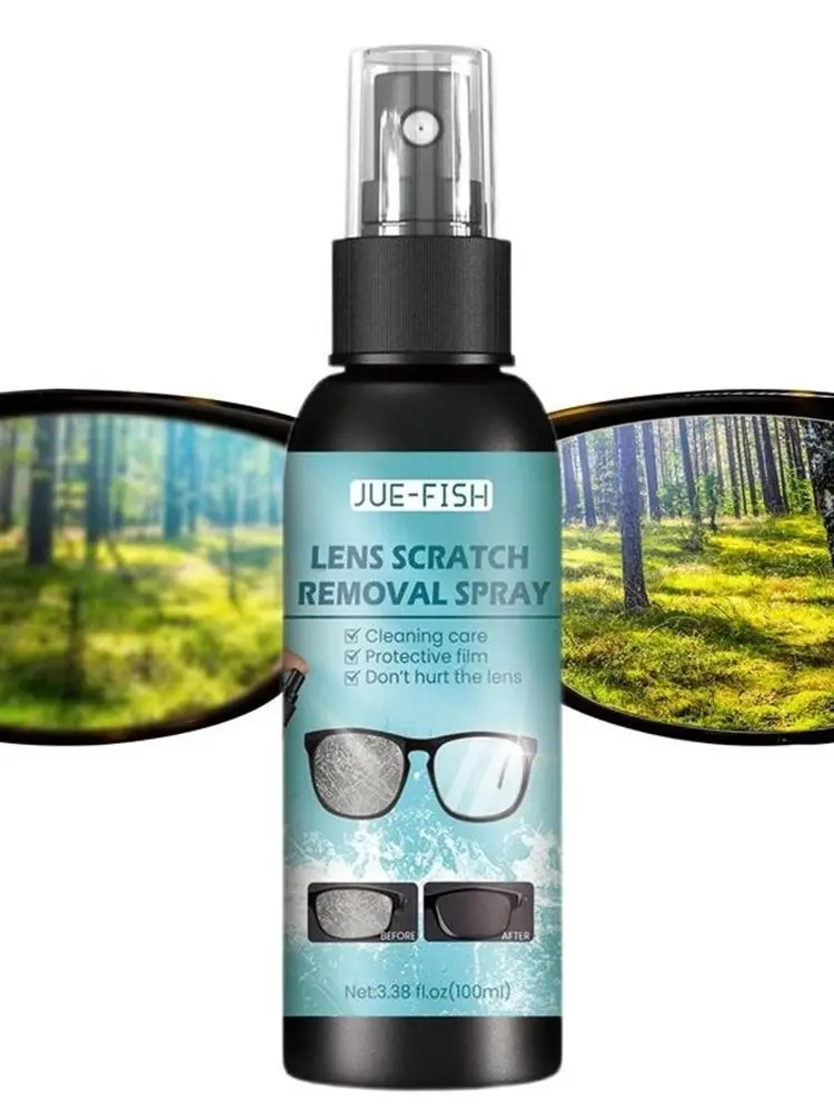 100ml Glasses Cleaner Eyeglass Scratch Removing Spray Sunglasses Cleaning  Solution Spray Bottle Supplies Eyewear Accessories