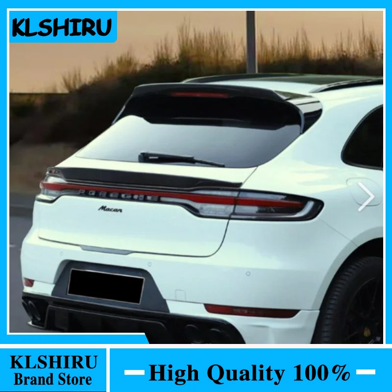 Фото Настоящий карбоновый задний спойлер для Porsche Macan GTS Turbo 2018-2020: Модифицированные тюнинг-детали для аэродинамического обвеса и стайлинга экстерьера №1