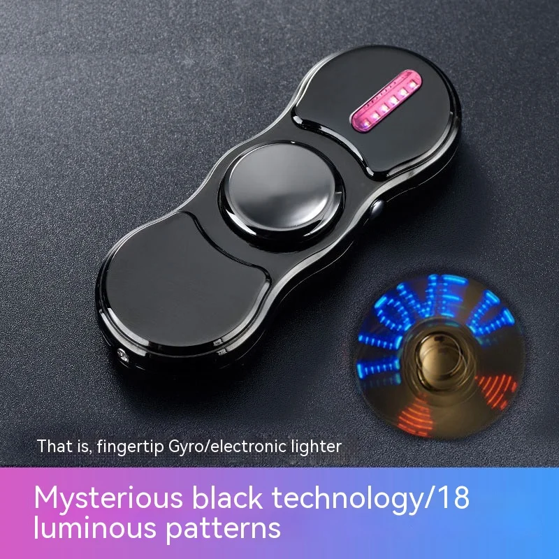 

Black Technology Products Adult Glowing Fingertip Spinning Top Finger Alloy Metal Decompression Decompression Boring Toys