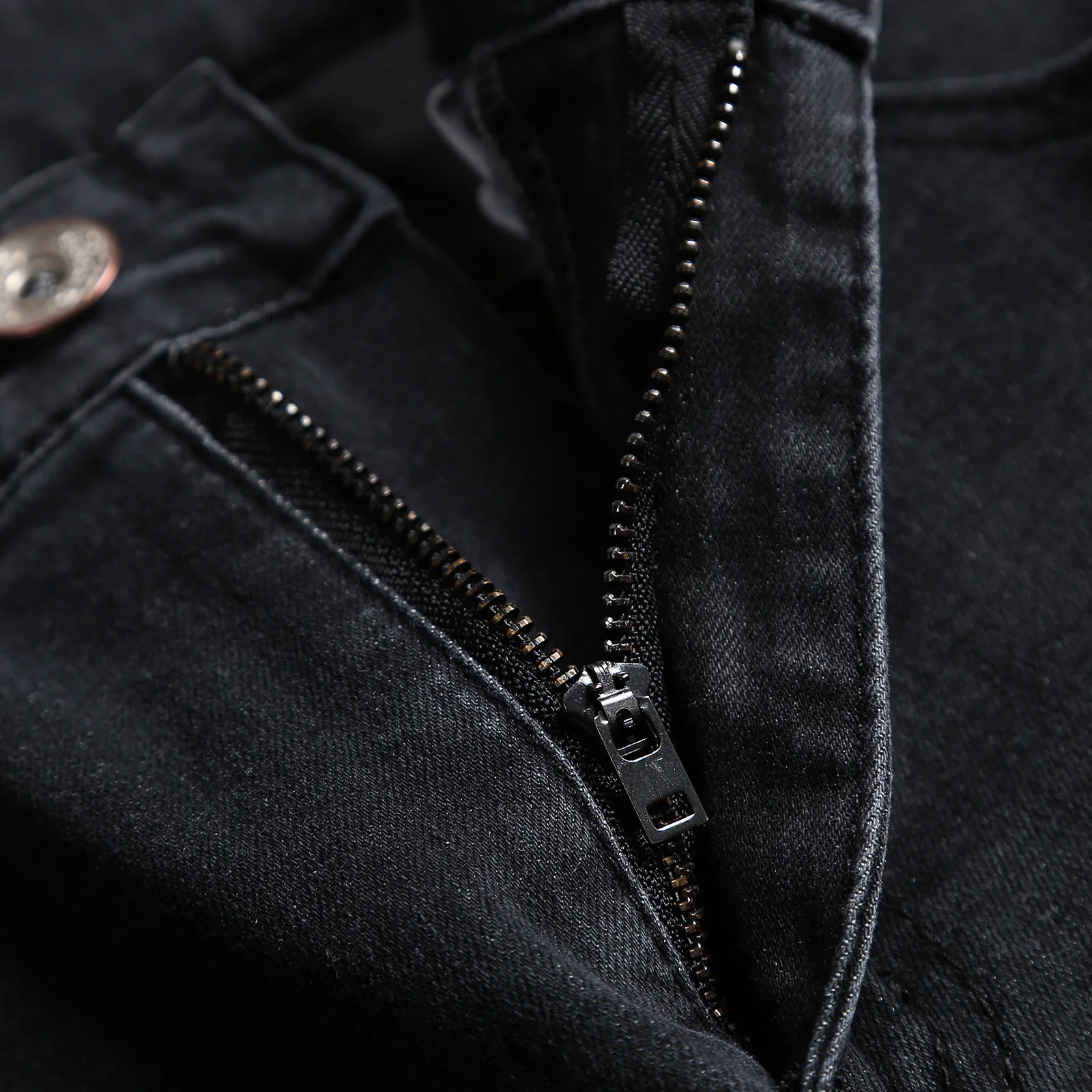 Fashion Street Style Ripped Skinny Jeans Men  wash Solid Denim Trouser Mens Casual Slim fit pencil denim Pants