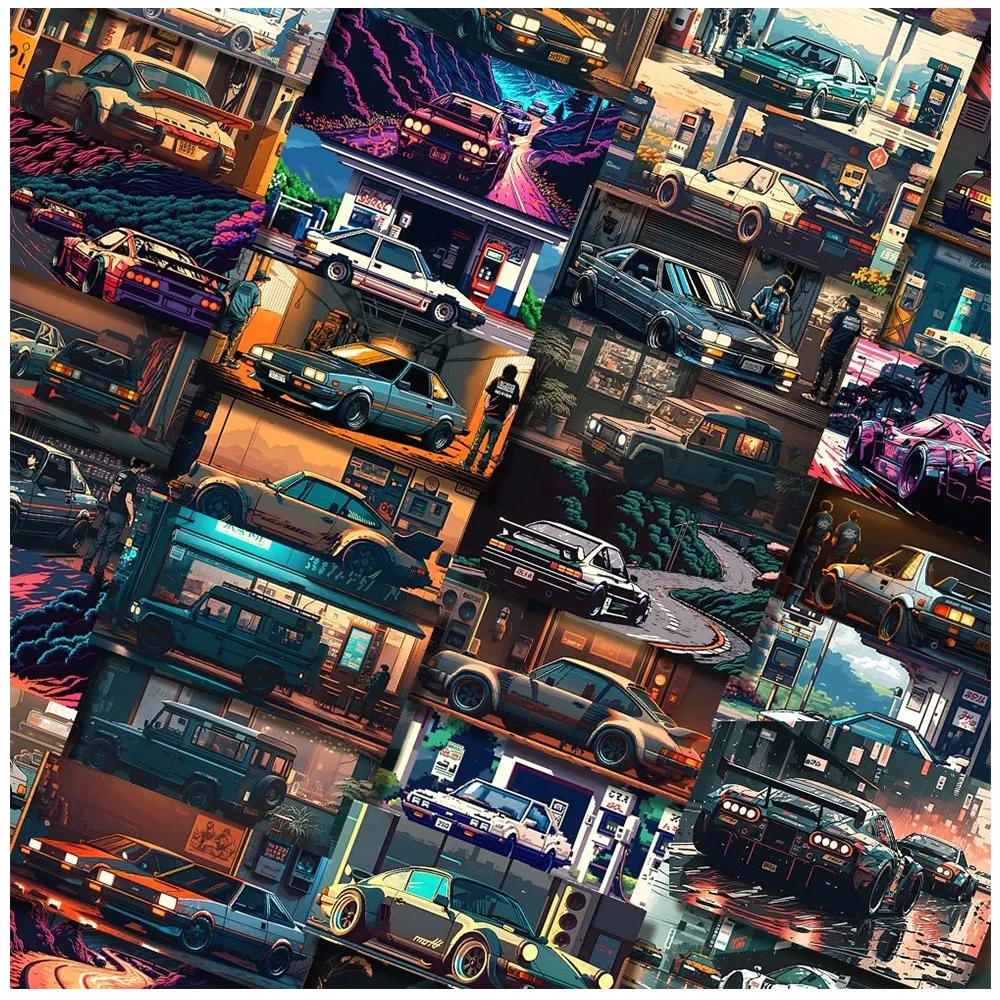 10/30/54 шт. японский JDM модернизированный гоночный автомобиль граффити наклейки