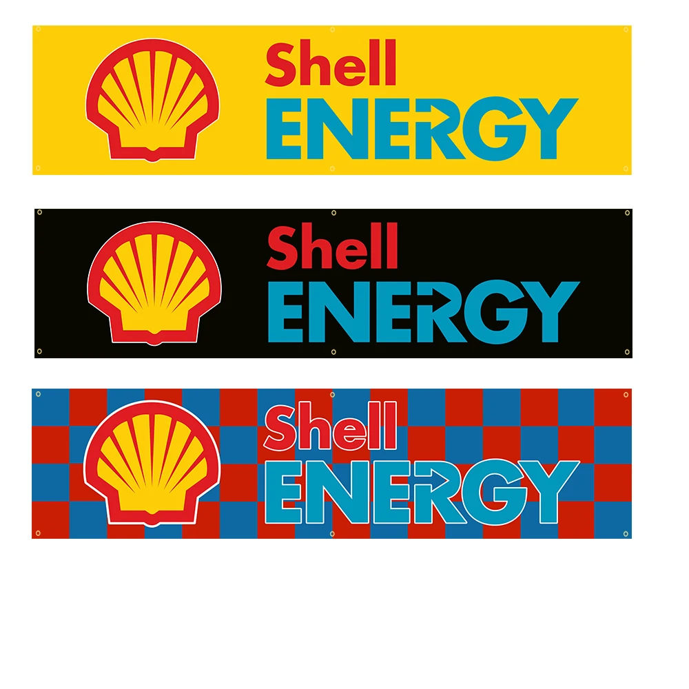 

JohninBanner 60*240 Shell Energy Oil Banner Interior Decoration Tapestry Flag