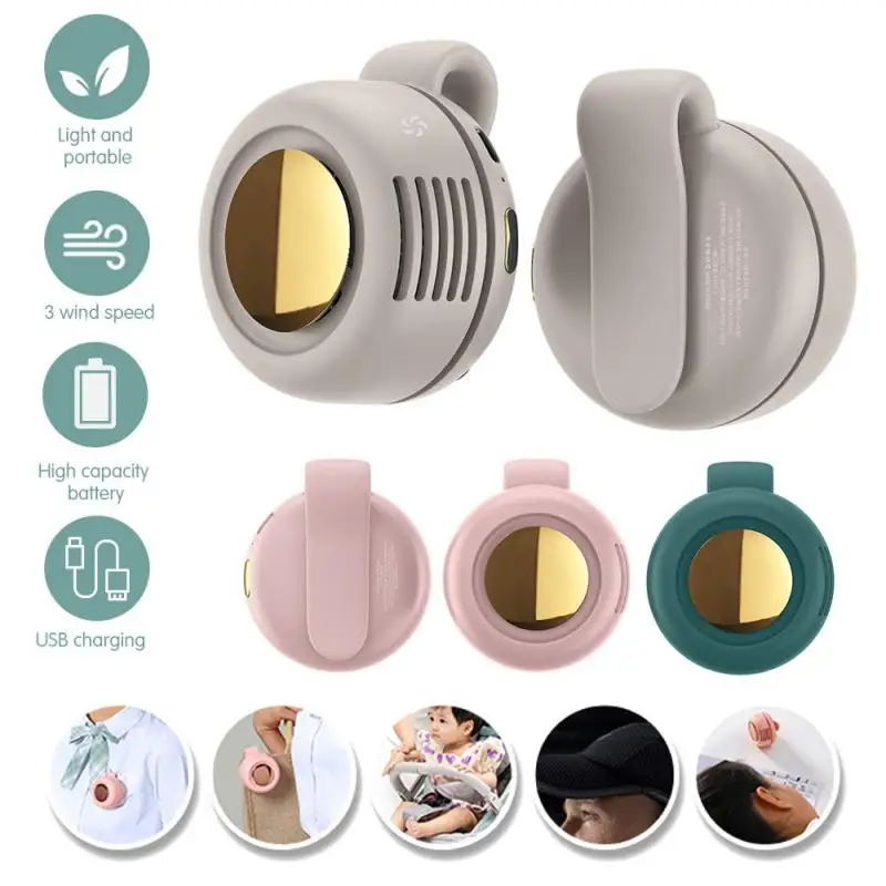 

Cute Waist Fan Mute 360 Degree Global Wind Long Endurance 60 Blades Large Battery Capacity Summer Supplies Cooling Fans Portable