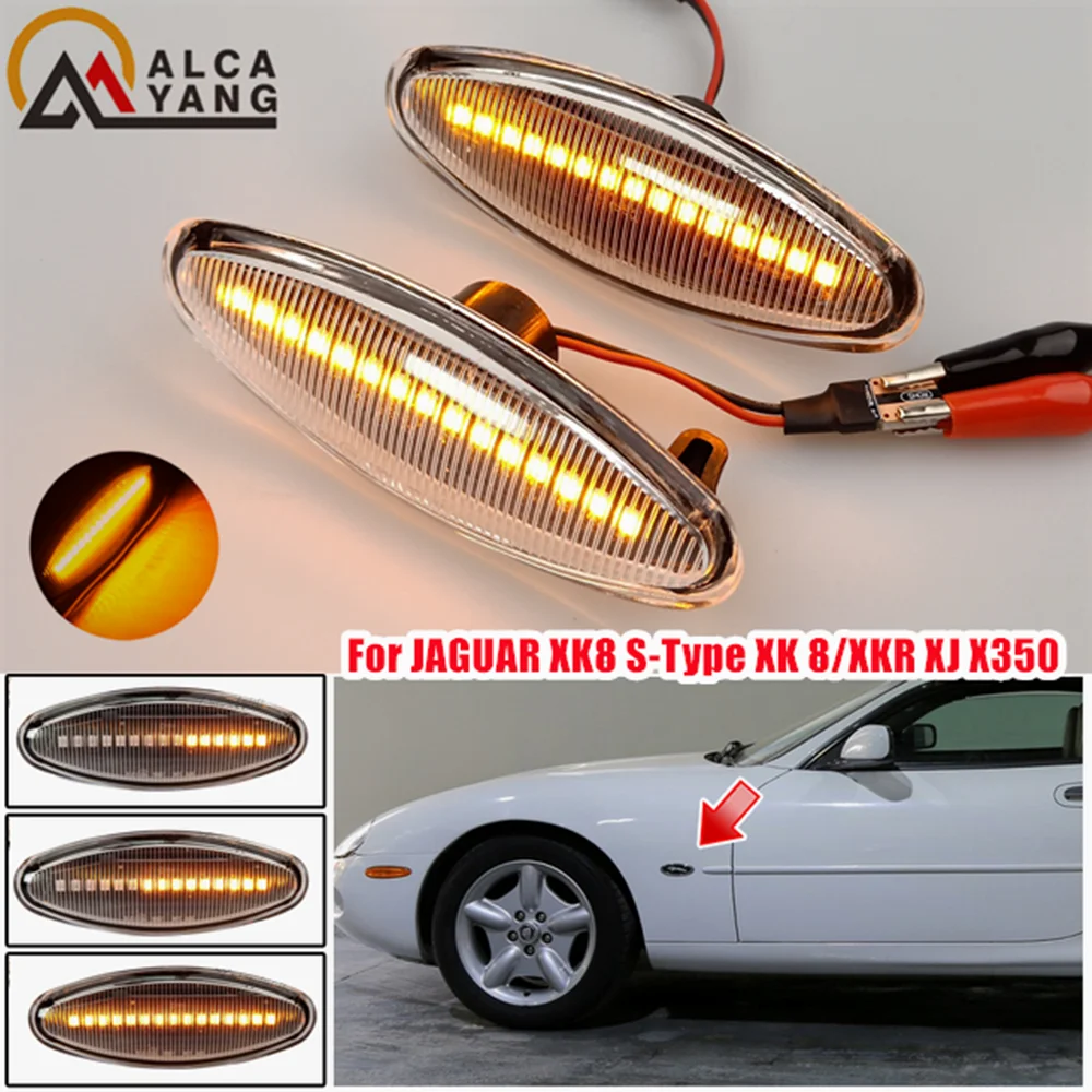 

For JAGUAR XK8 S-Type XK 8/XKR XJ X350 Sequential Flashing LED Turn Signal Side Marker Light