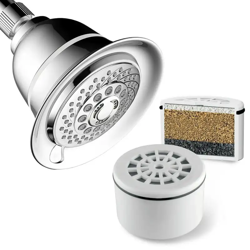 

5-Inch, 3-stage Filtered Shower (Filter Included), Chrome Regaderas de baño Shower hose Spa accessories Douche Shower heads Ch