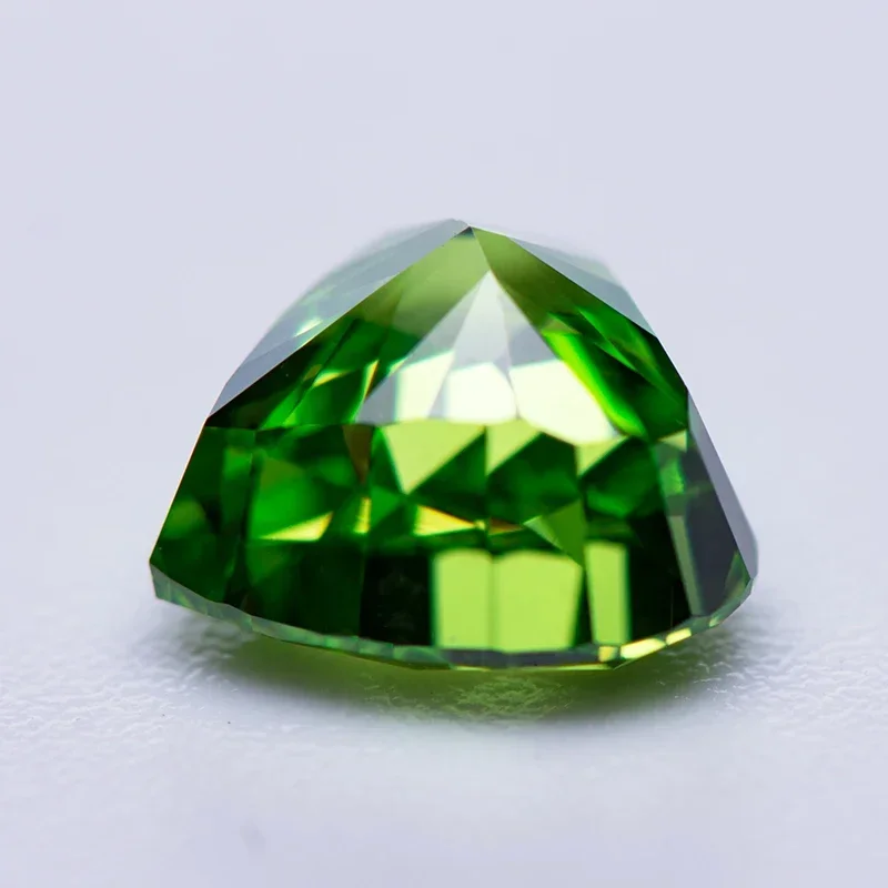 Кубический цирконий измельченный льд необычный зеленый цвет подвески в форме
