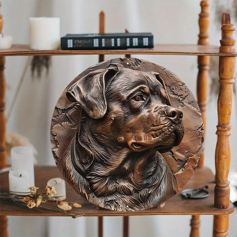 Скульптура ротвейлера из алюминиевой смолы