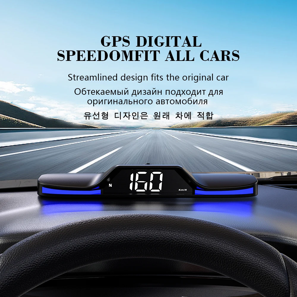 

Geyiren G15 GPS Car HUD Digital Speedometer Head Up Display Support Speed Satellite Timing Electronics Accessories For All Cars