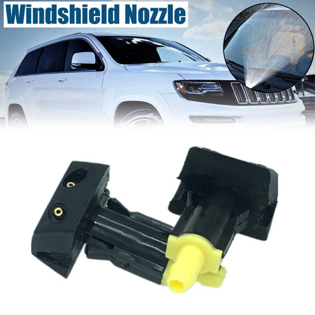 

2pcs Car Windshield Windscreen Washer Water Jet Spray Nozzle For Nissan TIIDA Black & Yellow Plastic Wiper Nozzle Glass Nozzle