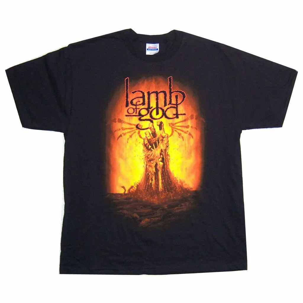 

Lamb Of God Burning Hand Black T Shirt New