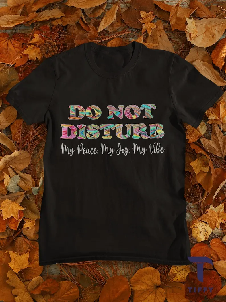

Футболка с надписью «Не беспокоить мой мир My Joy My Vibe Hippie», забавная футболка для мужчин